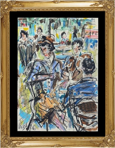 Pause café 2 acrylique - ", 2",acrylique