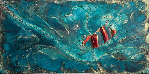 Tableau abstrait relief 3d - tableau,