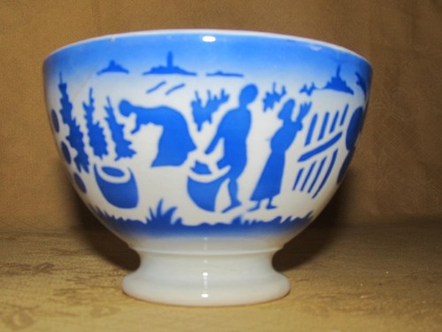 Ancien bol faïence gien - en,