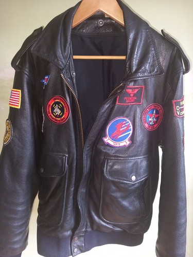 Blouson noir cuir pilote homme - blouson,