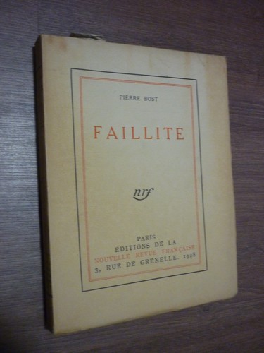 Bost pierre faillite - :,