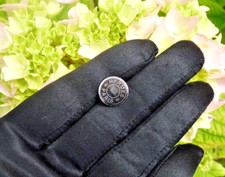 VINTAGE HERMES BUTTON saddle nail for anthracite metal shirt, single!
