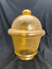 Globe De Lampe En verre bullé Couleur Ambre