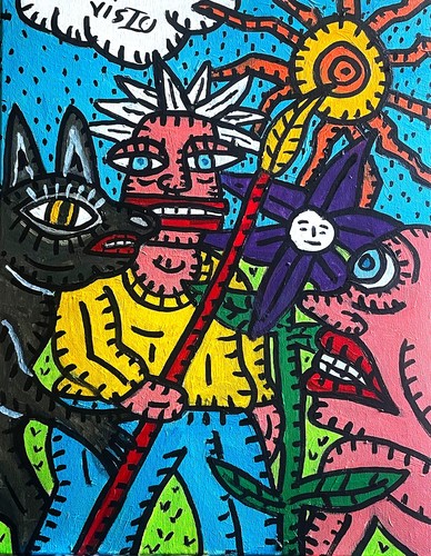 Les trois rois - acrylique, sur