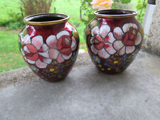 paire de vase en émaux de