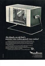 ADVERTISEMENT 1968 MOULINEX radiator blower
