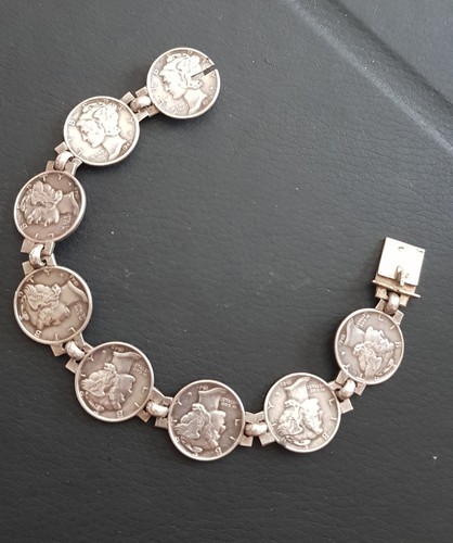 Bracelet ancien argent - bracelet, en
