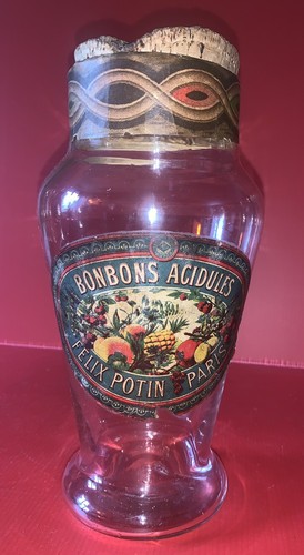 Ancien bocal verre soufflé - bocal,