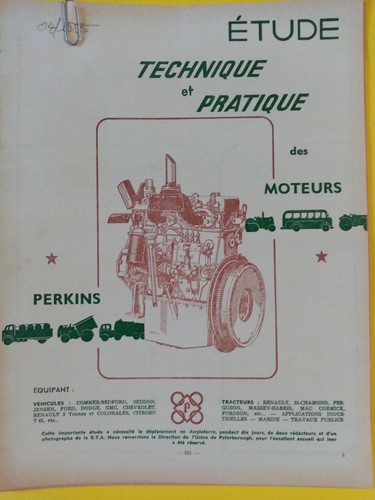 Moteur diesel perkins étude - moteur,