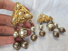 CLIP OREILLE PERLES OVERSIZE