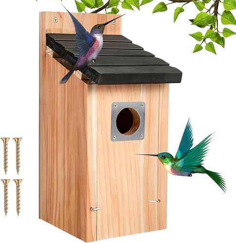 Nichoir oiseaux bois suspendu