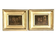Pair Of Antique 19th Century Henri De Braekeleer Signed Paintings, Oil On Board