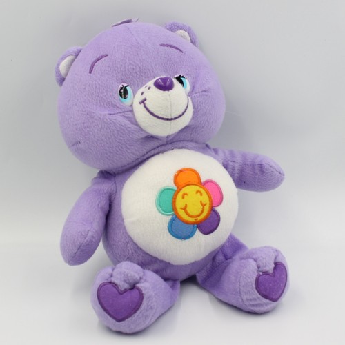Peluche bisounours mauve - peluche,