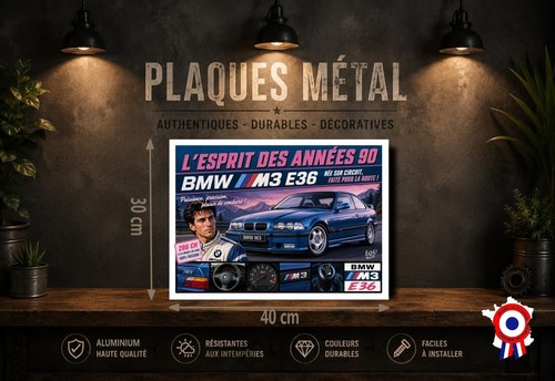 Plaque métal vintage - , m3