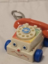 Fisher-Price CHATTER TELEPHONE Toy Keychain Keyring Mini Phone Retro Retired 
