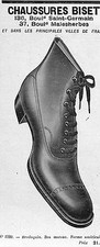 PARIS SHOES BISET ADVERTISING 1905