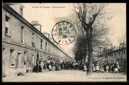Cpa vauxrot verrerie de - verrerie,