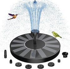 Fontaine Solaire Extérieure Oiseaux 1.5W Pompe Flottante 6 Buses étang Jardin Fr