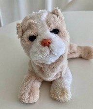 Hasbro PUPPY Fur Real Friends Tan/White Patchwork Dog FurReal #70189 2003 WORKS!