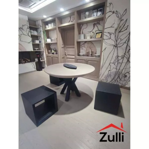 Table ronde 1200 chêne gris - table, d