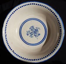 Grand plat creux ancien / Saladier en faïence (19ème)