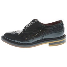 Tricker's X1PIU1UGUALE3 Unopiu Uno Guarletre Enamel Wingtip Shoe Black Used 9126