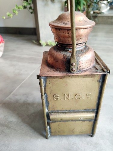Ancienne lampe c f cuivre - ancienne,