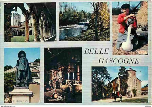 Carte postale gers - carte,