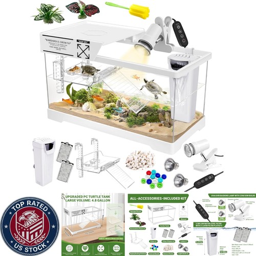All one turtle tank habitat - turtle,