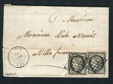 Superbe & Rare lettre d'Aubin