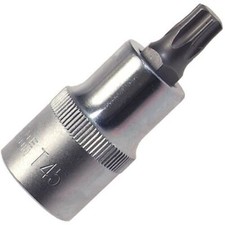 Douille Torx mâle T30 Long 55 mm - Embout TORX carré 1/2 (12,7mm)