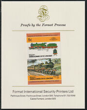702057 - St VINCENT - JERSEY LILY  OCOMOTIVE  on FORMAT INTERNATIONAL PROOF CARD