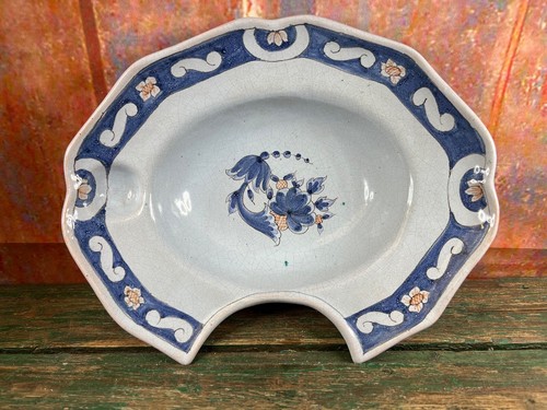 Plat barbe bleu faience - plat, en