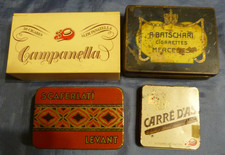 ANCIENNES BOITES CIGARETTES & CIGARES:CAMPANELLA,BATSCHARI,SCAFERLATI,CARRÉ D'AS