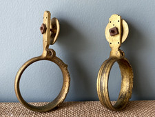2 19th Century Bronze Curtain Rod Brackets