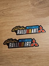 2 x Stickerl RALLI ART Mitsubishi Biker Racing Tune Motocross Car