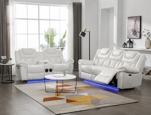 New 2pc led power recliner - led,