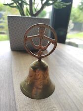 Vintage Brass Bell, Bow and Arrow Decor, Craft Worked
