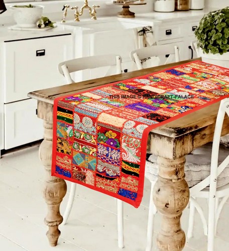 Vintage indien brodé - vintage, table