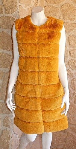 Veste longue sans manches - , ocre