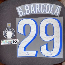 Flocage BARCOLA PARIS PSG 2025 2026 Home UCL - Nameset Patch officiel