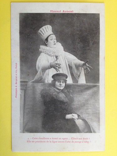 Old postcard 1900 - , beret