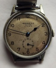 GERVAUX SA 15 RUBIS ANCRE  - Swiss Watch with 15 rubies - RUNNING