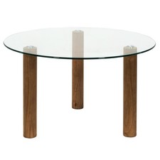 Table Basse Ronde en Verre "Clara" 75cm Transparent
