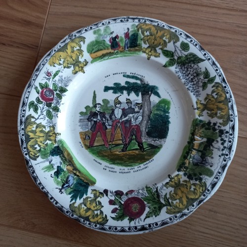 Assiette faience creil - assiette,