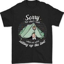 Sorry pour What I Dit Drôle Camping Tente T-Shirt 100% Coton