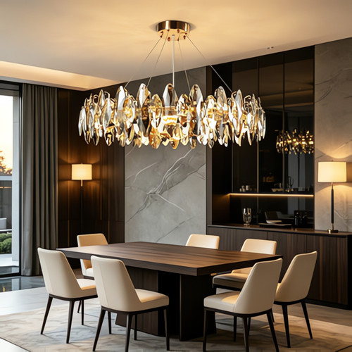 Lustre cristal hauteur - cristal,