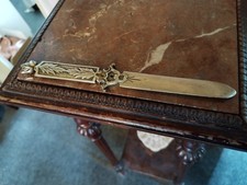 Coupe Papier Souvenir de Sainte Anne Bronze Argenté Collection