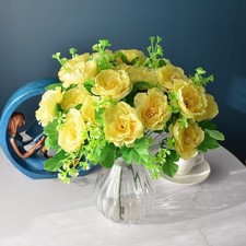 Bouquet de roses thé en soie