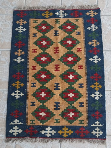 Tapis kilim vintage - tapis, laine